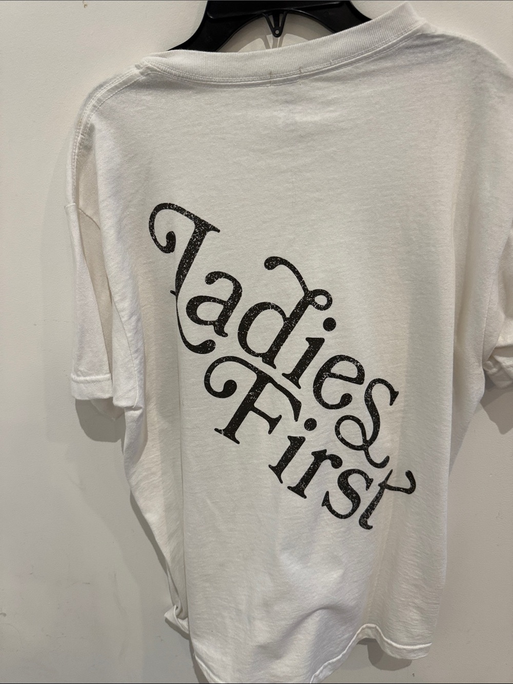 Ladies First White Graphic Tee